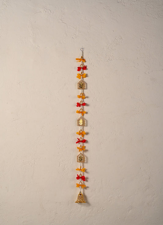 Latkan Kalash Beads Red Orange 1pc 3 Feet
