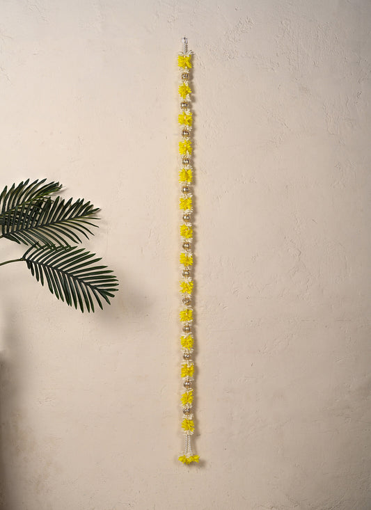 Latkan Pearl Tassel Yellow Cream 1pc 5 Feet (SET OF 5)