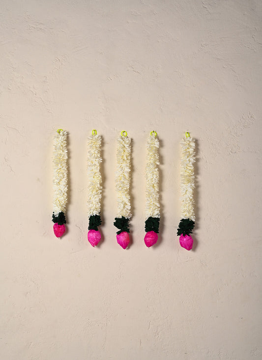 Latkan Jasmine Lotus White Pink Green 5 Piece