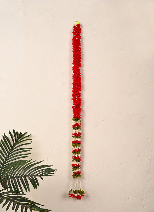 Latkan Multilayer Beads Red Green Ivory 1pc 3 Feet