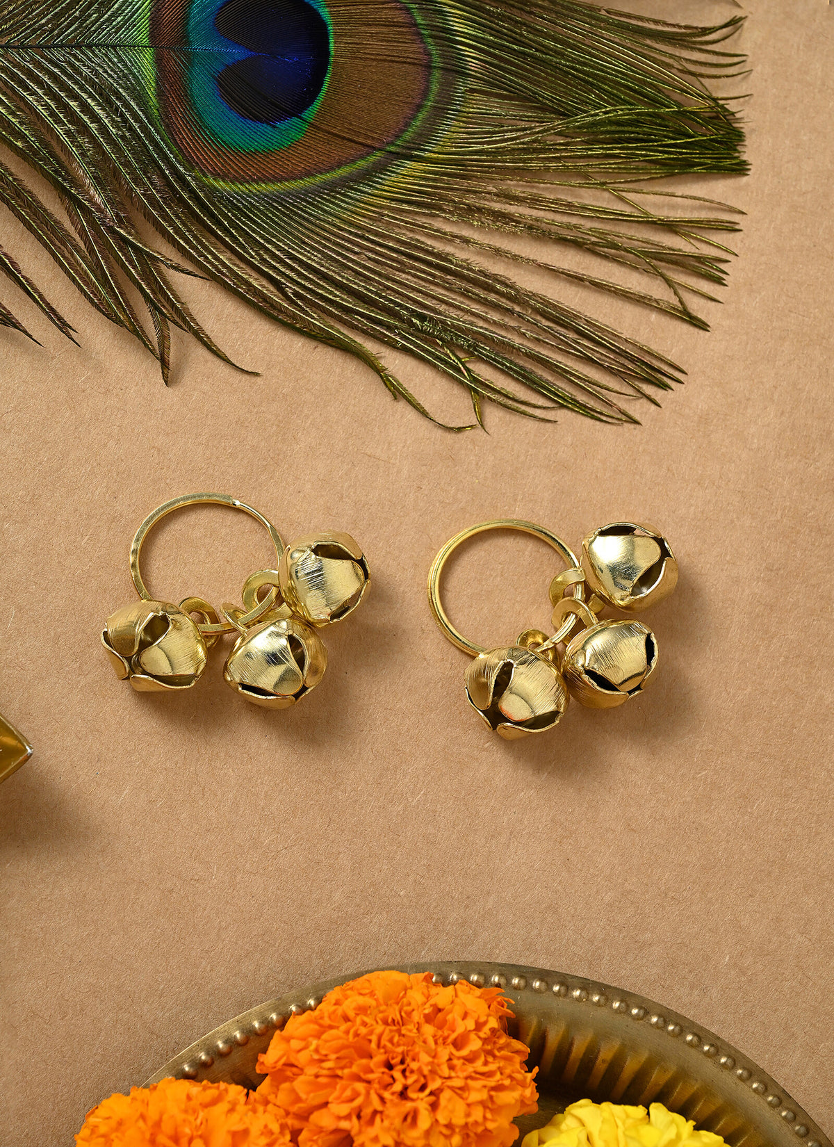 Ghungroo Ring Golden 2 Piece