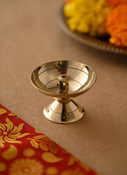 Brass Diya Pyali Deep Gold 3Cm 1 Piece