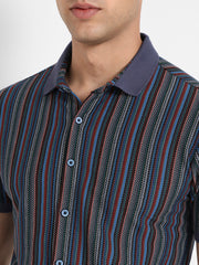 Contrast Knitted Shirt