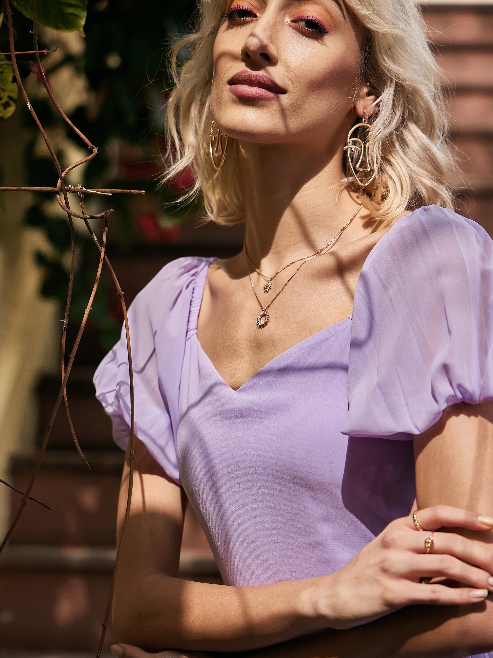 women lavender sweetheart neck short skater dress sfdrss11132