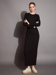 Women Ribbed Bodycon Maxi Dress