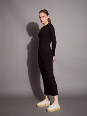 Women Ribbed Bodycon Maxi Dress
