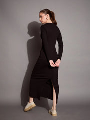 Women Ribbed Bodycon Maxi Dress
