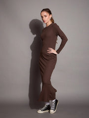 Women Ribbed Bodycon Maxi Dress