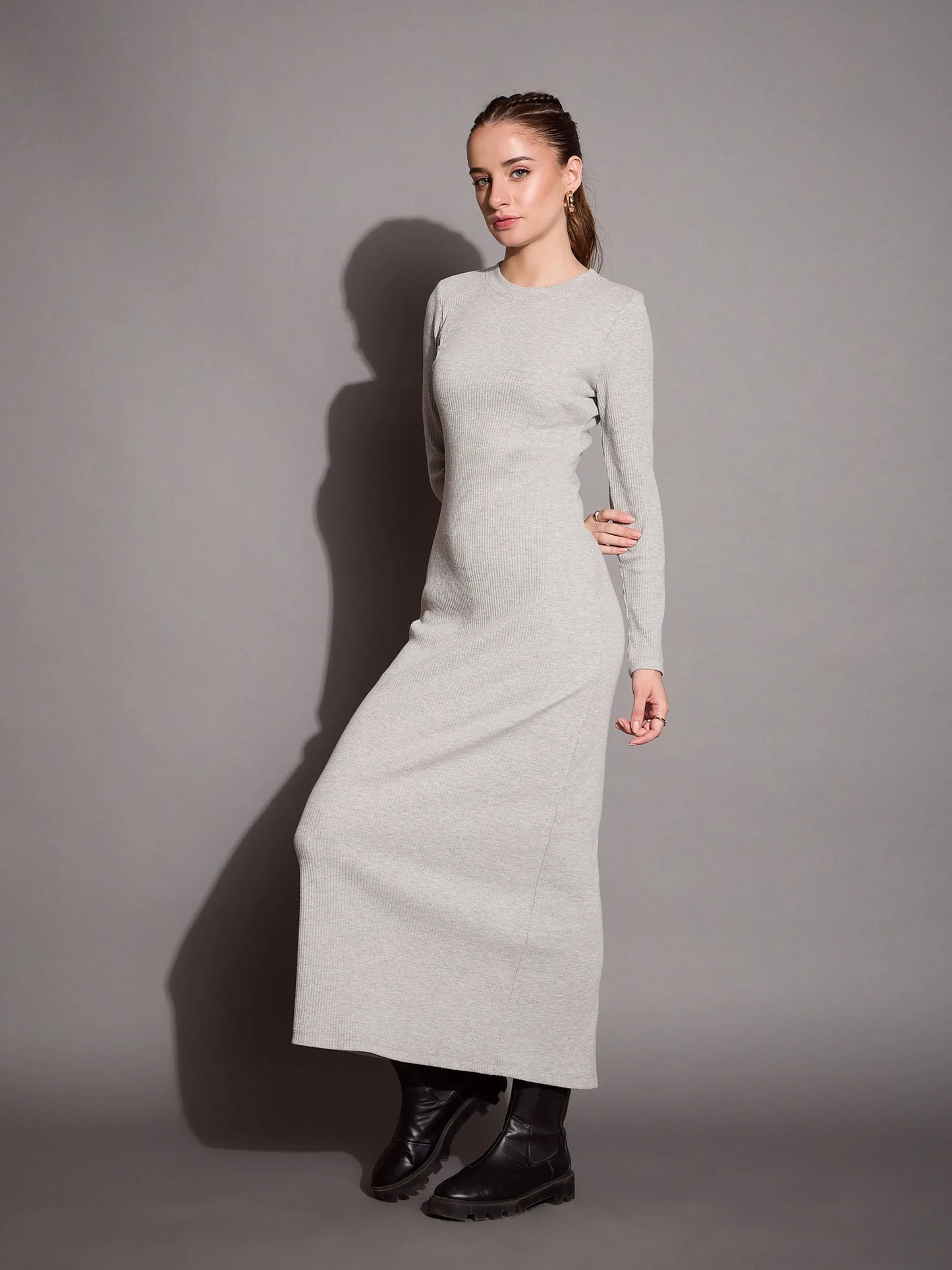 Women Ribbed Bodycon Maxi Dress