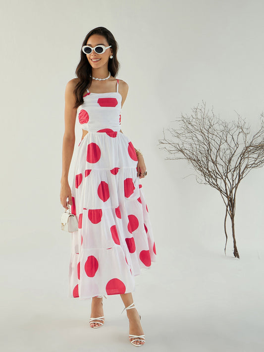 Women White Strappy Back Cut