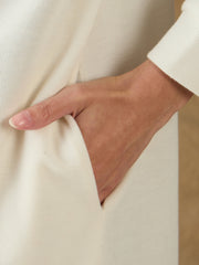 Women Off-White Front Open Long Shrug