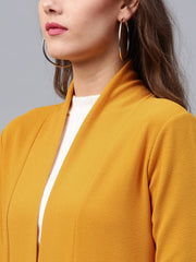 Mustard Longline Shrug