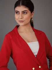 سترة نسائية برتقالية مزدوجة الصدر