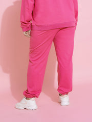 Women Pink CHICAGO Fleece Joggers