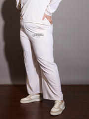 Women White CALIFORNIA Terry Track Pants