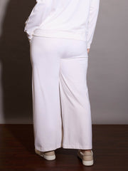 Women White CALIFORNIA Terry Track Pants
