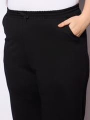 Women Black Roma Elasticated Straight Pants