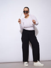 Women Black Multi Pocket Cargo Pants