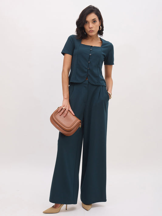 Women Emerald Cross Pocket Pants