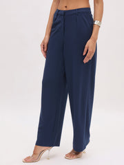 Women Blue Cross Pocket Pants