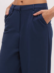 Women Blue Cross Pocket Pants