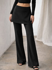 Women Black Front Pleated Balloon Pants