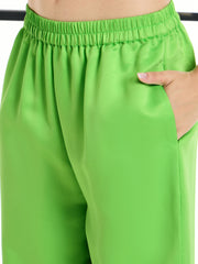 Women Satin Lounge Shirt With Pants