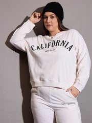 سويت شيرت CALIFORNIA Terry أبيض للنساء