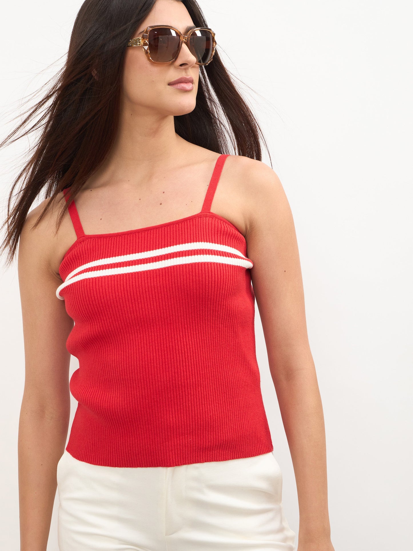 Women Red Strappy Regular Top