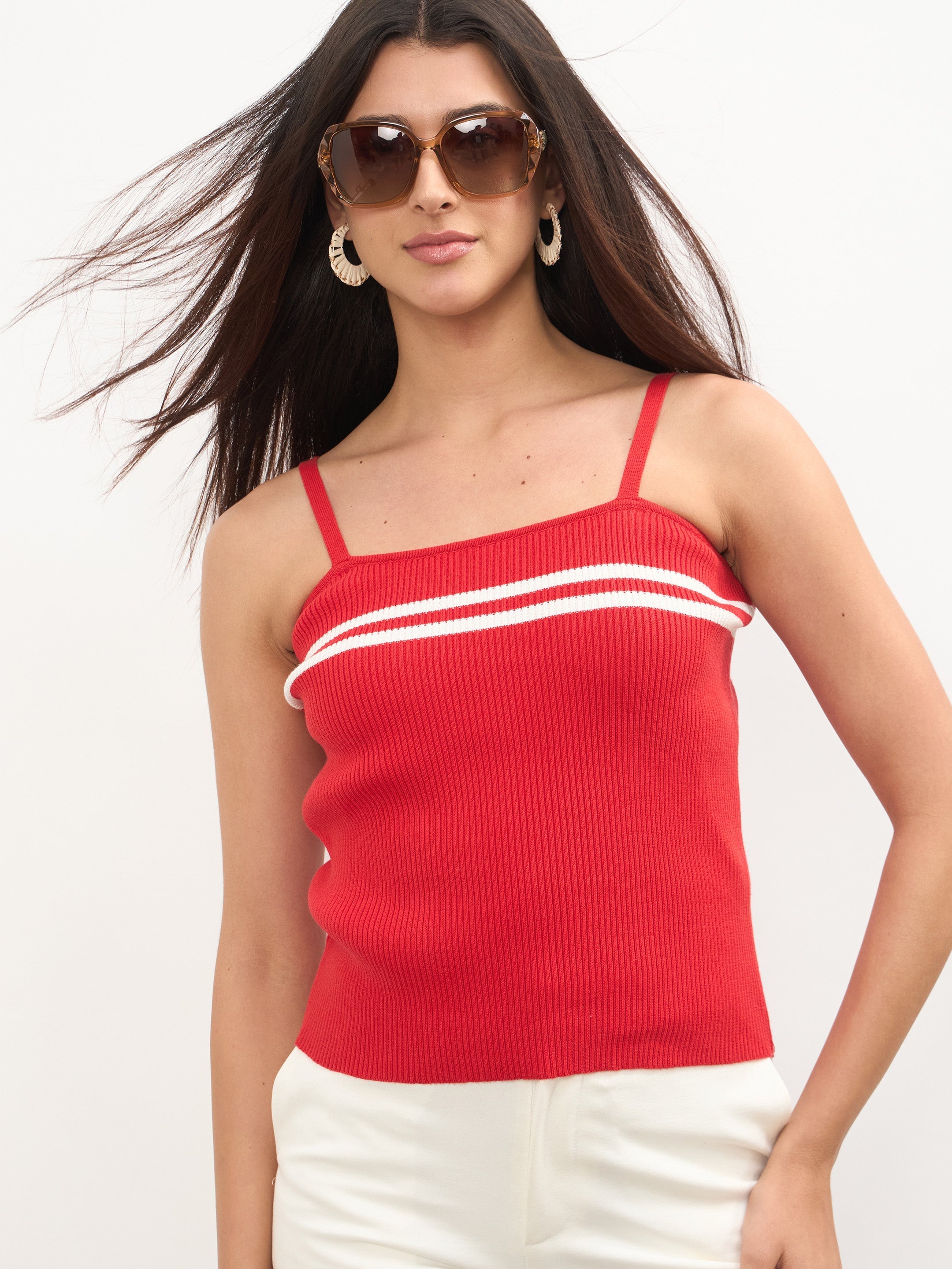 Women Red Strappy Regular Top