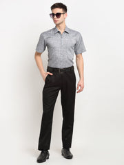 Grey Men's Solid Cotton Half Sleeves Formal Shirt ( SF 783Grey )