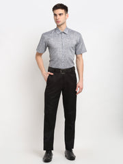 Grey Men's Solid Cotton Half Sleeves Formal Shirt ( SF 783Grey )