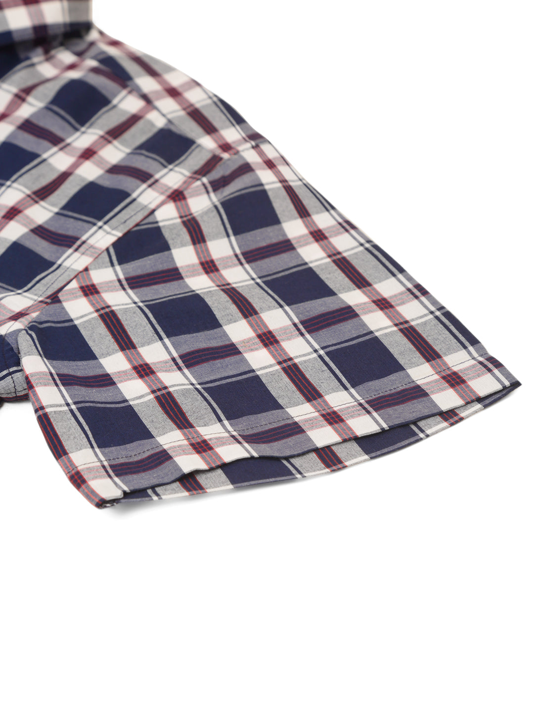 Jainish Mens Cotton Checked Half Sleeve Formal Shirts