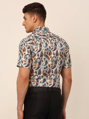 Indian Needle Men's Cotton Printed Formal Shirts