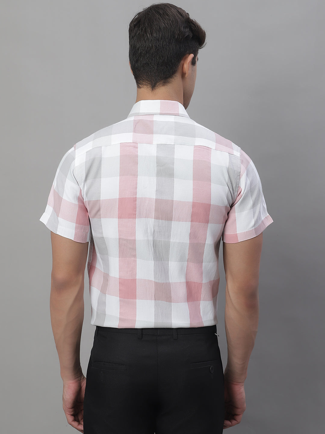 Mens Pure Cotton Checked Formal Shirts