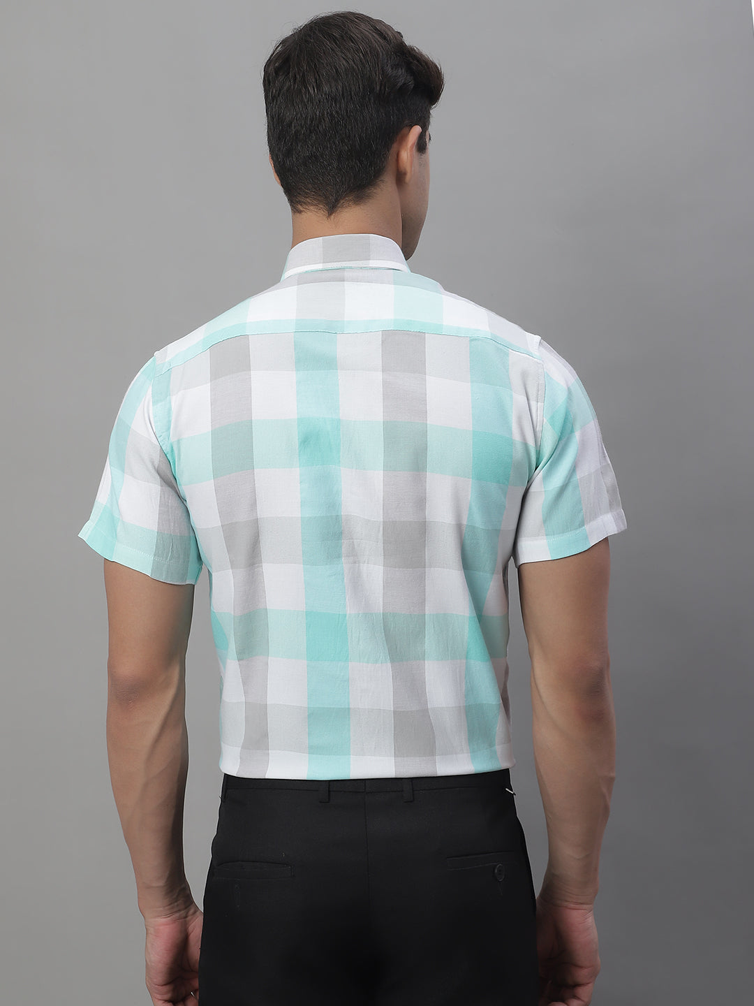 Mens Pure Cotton Checked Formal Shirts