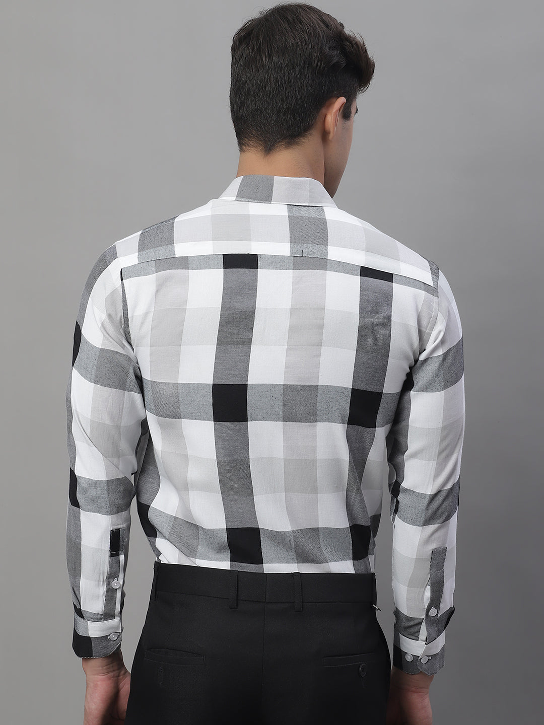 Mens Pure Cotton Checked Formal Shirts