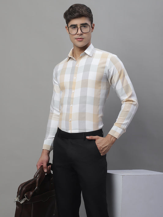 Mens Pure Cotton Checked Formal Shirts