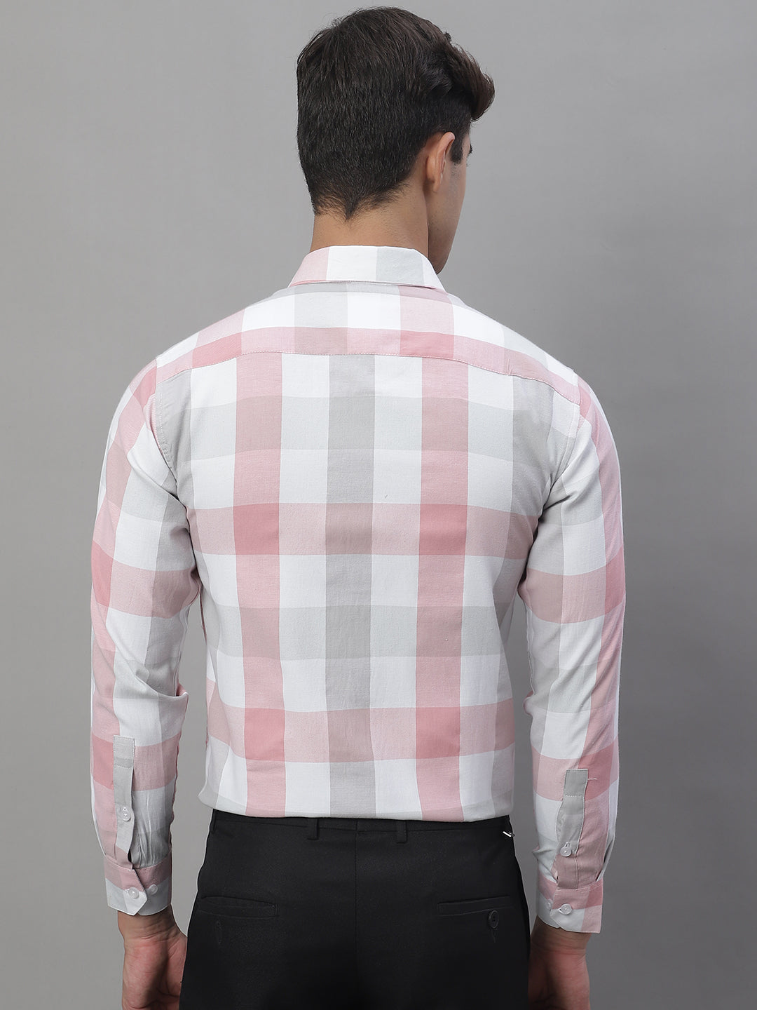 Mens Pure Cotton Checked Formal Shirts