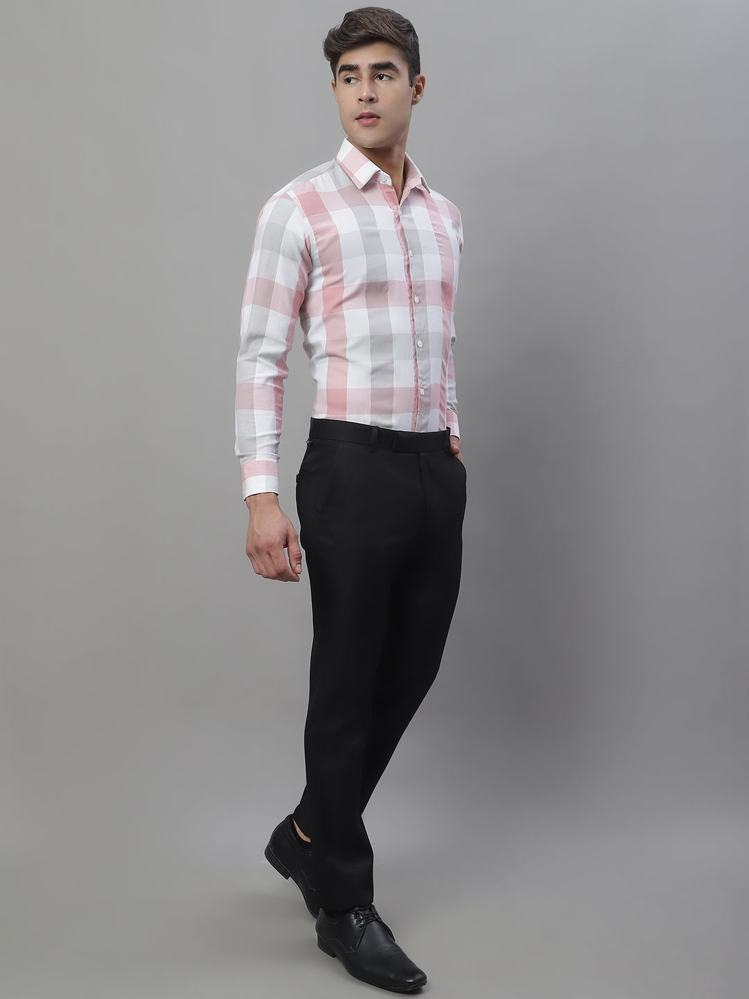 Mens Pure Cotton Checked Formal Shirts