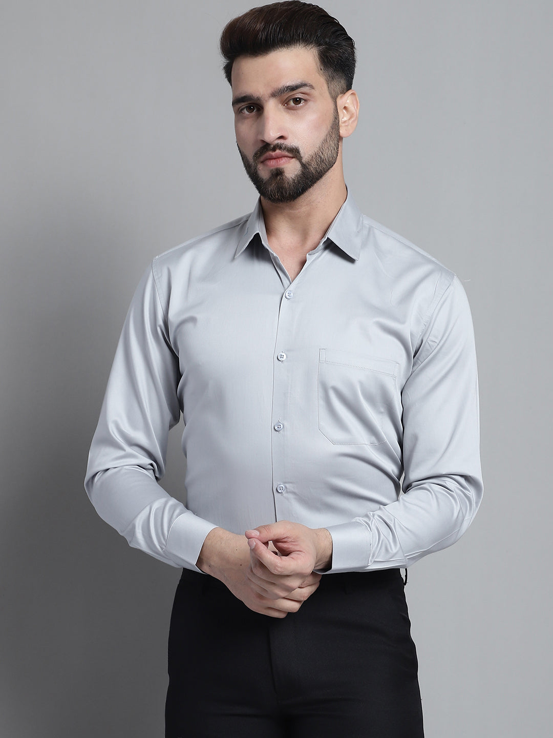 Mens Cotton Solid Formal Shirt