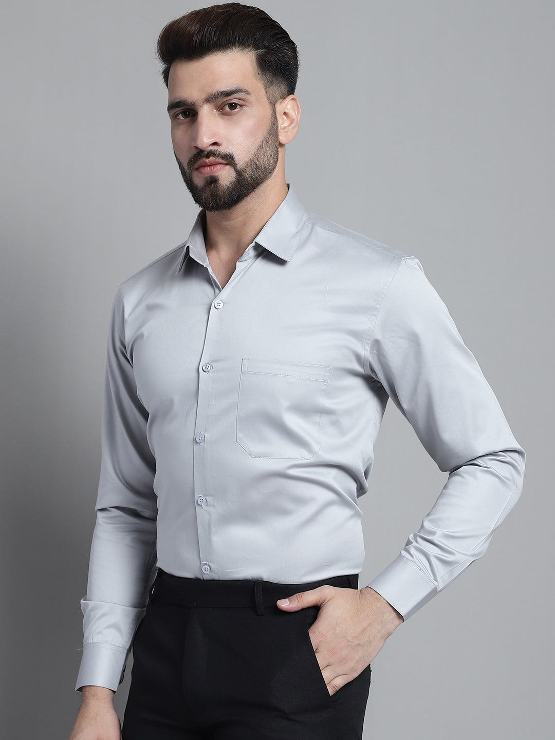 Mens Cotton Solid Formal Shirt