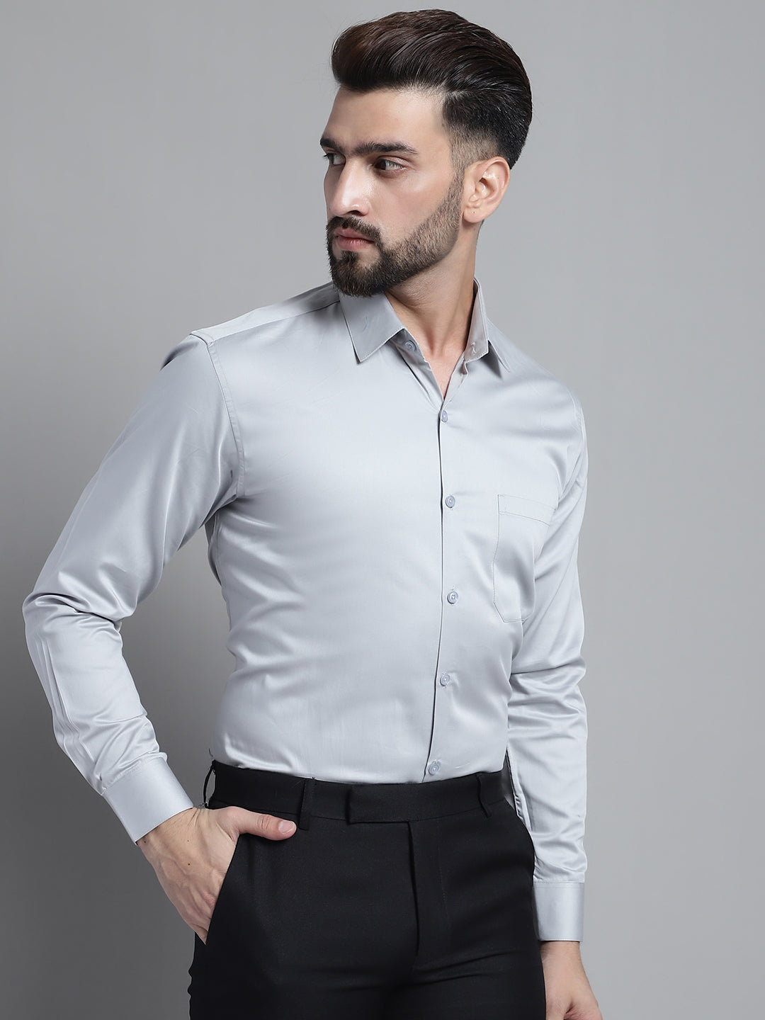 Mens Cotton Solid Formal Shirt