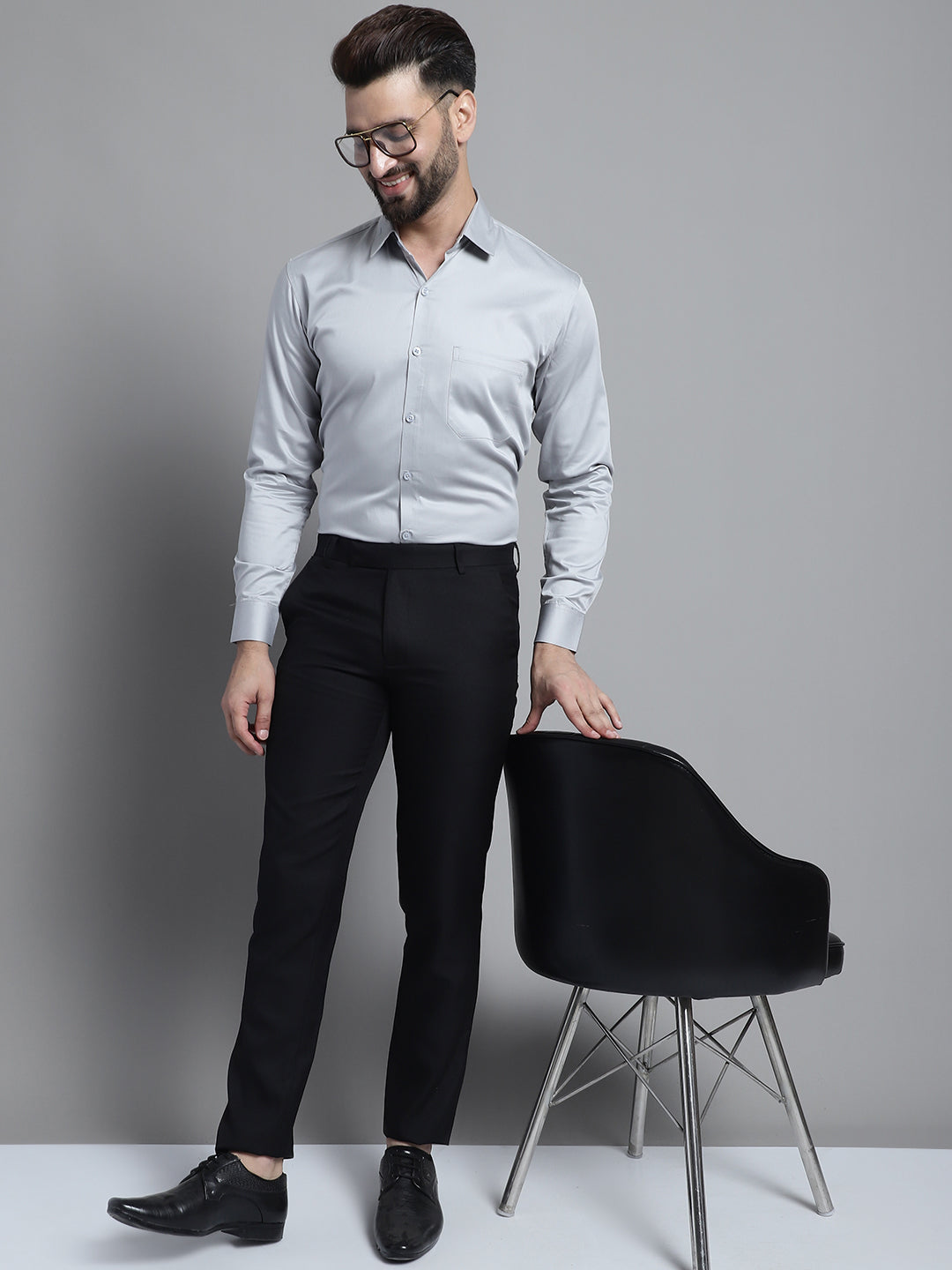 Mens Cotton Solid Formal Shirt