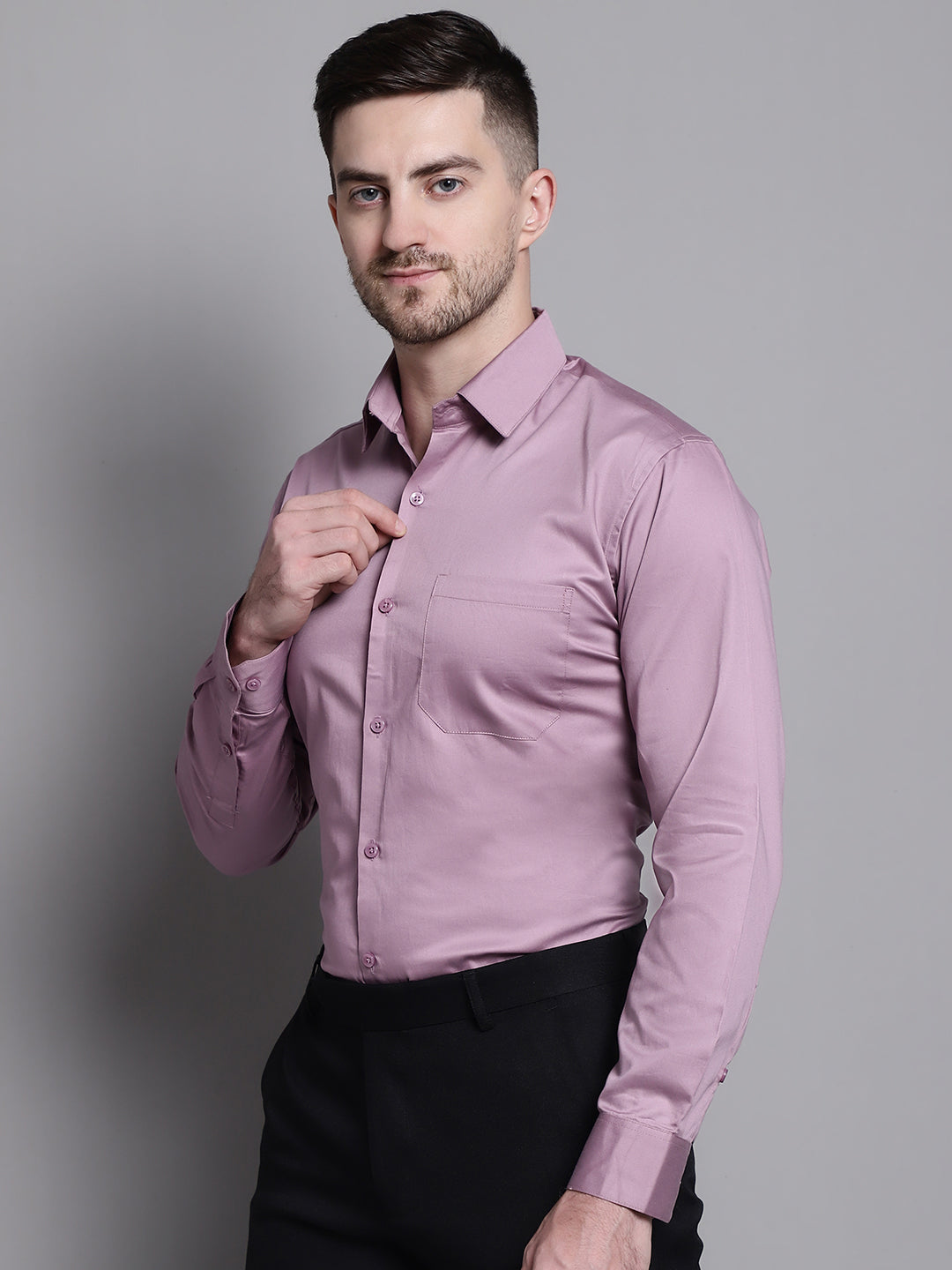 Mens Cotton Solid Formal Shirt