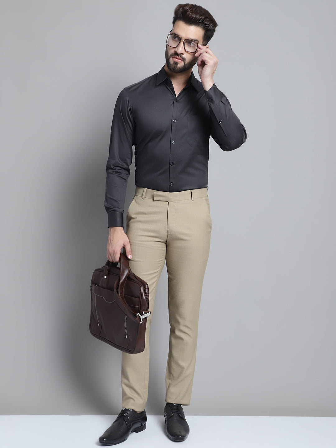Mens Cotton Solid Formal Shirt