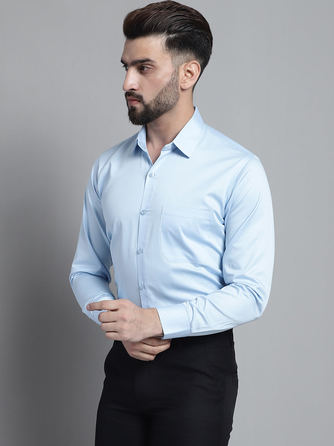 Mens Cotton Solid Formal Shirt