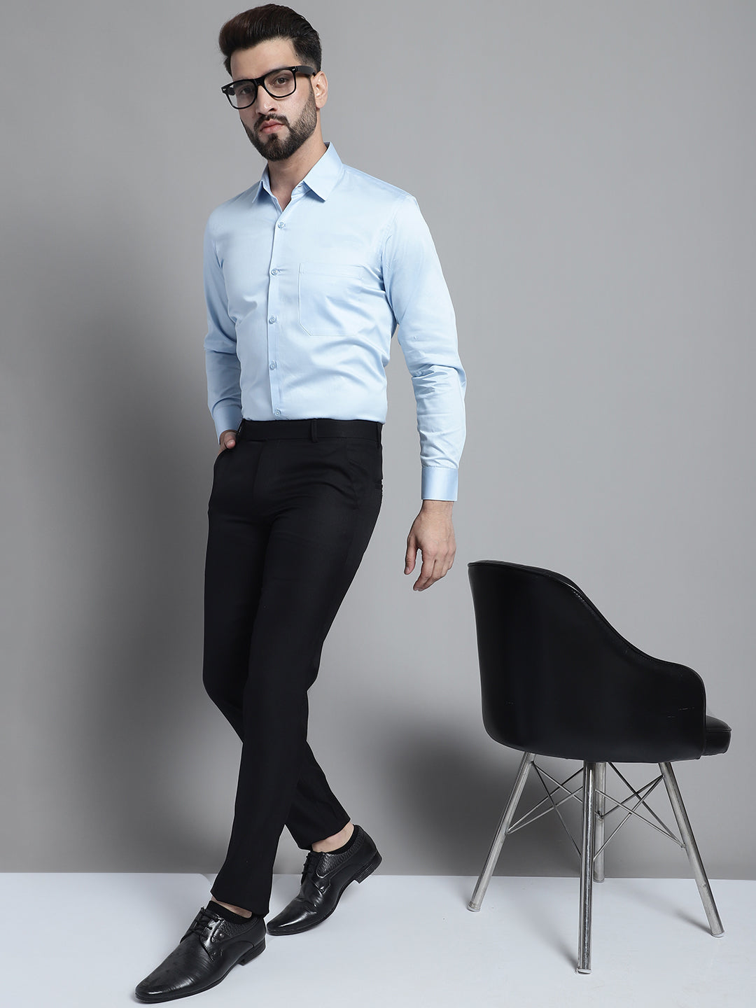 Mens Cotton Solid Formal Shirt