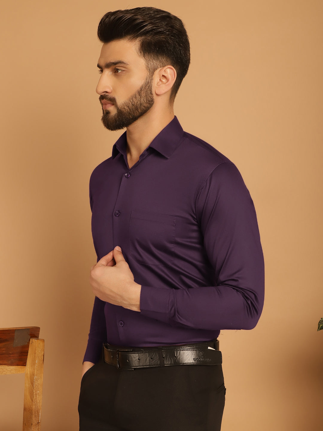 Mens Cotton Solid Formal Shirt