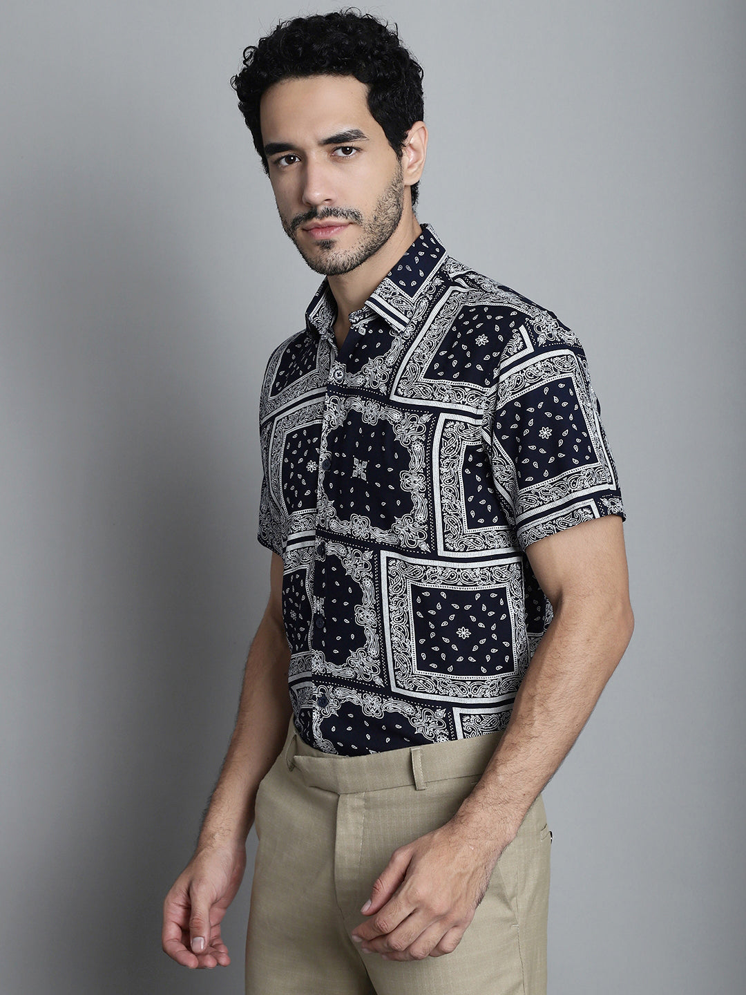 Mens Paisley Printed Formal Shirts